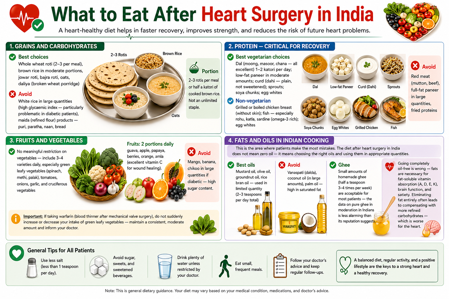  diet after heart surgery India
