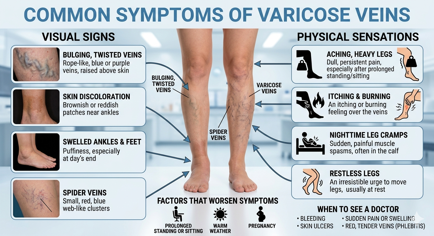 Common Symptoms of Varicose Veins 