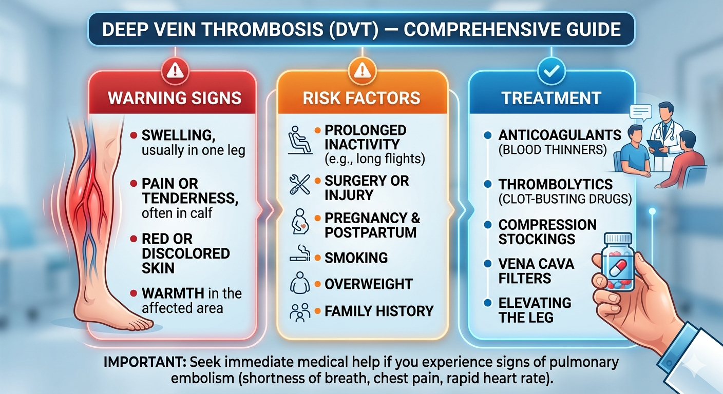  DVT (Deep Vein Thrombosis) — Warning Signs, Risk Factors and Treatment