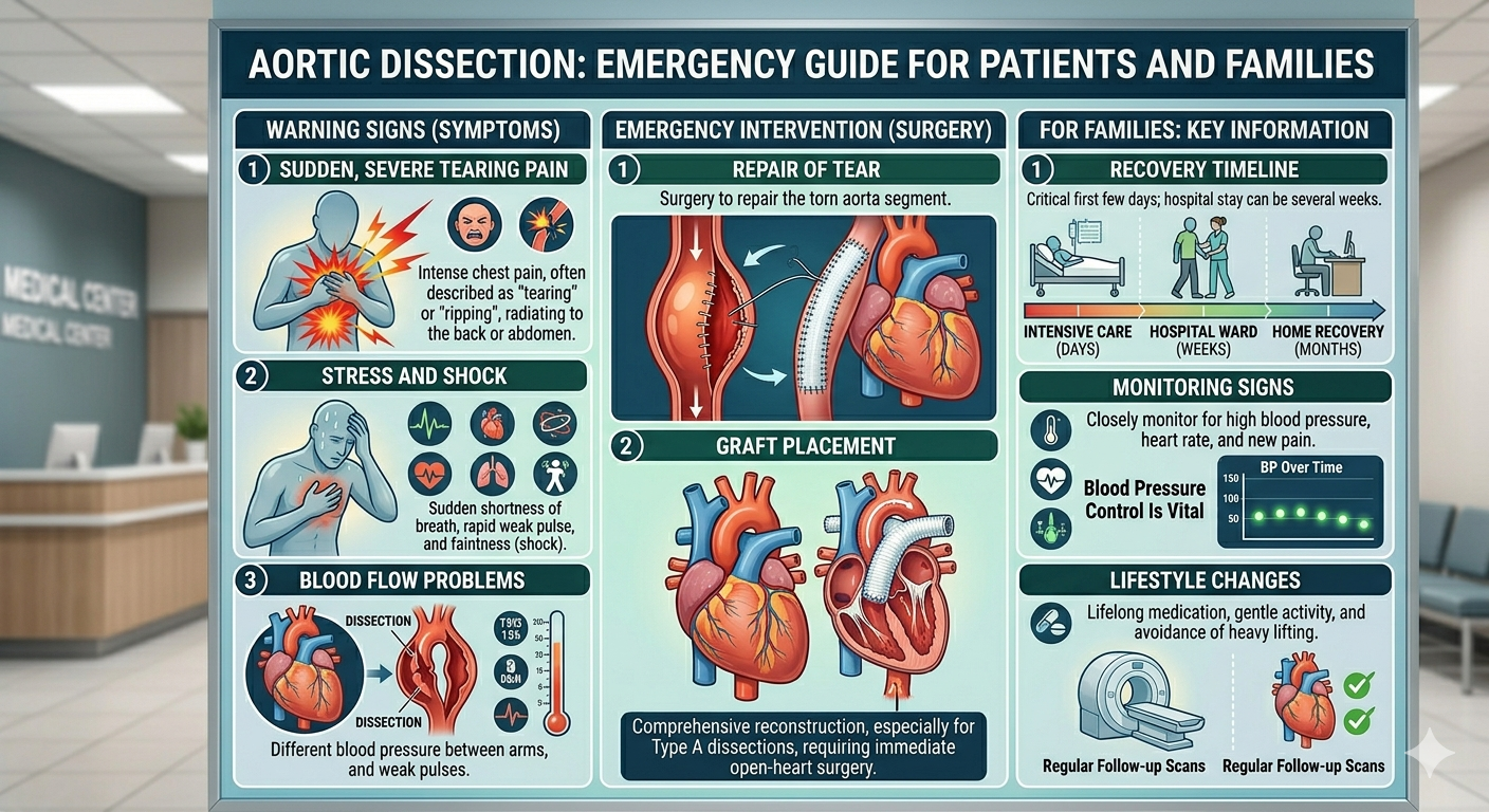Aortic Dissection — Symptoms, Emergency Surgery and What Families Need to Know