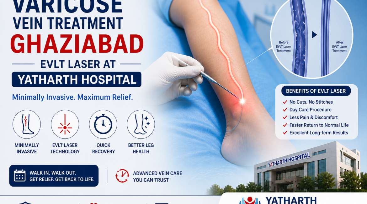 Varicose Vein Treatment  Ghaziabad — EVLT Laser at Yatharth Hospital