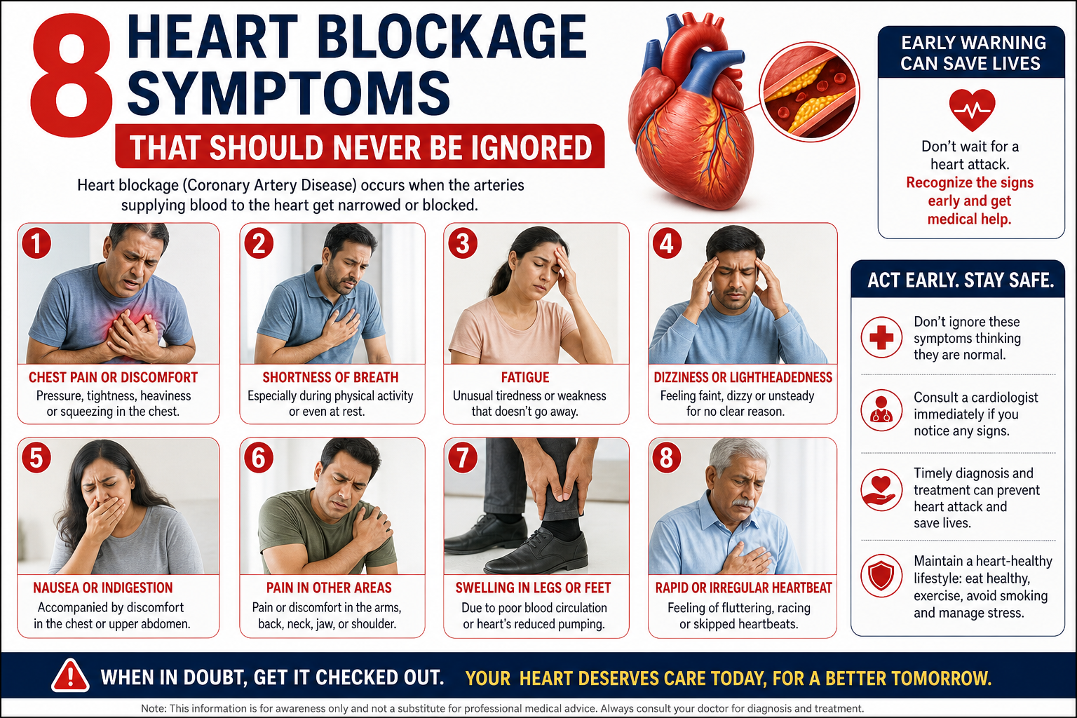 8 Heart Blockage Symptoms That Should Never Be Ignored