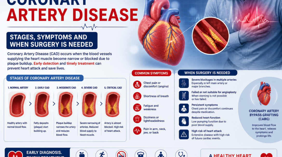 Coronary Artery Disease — Stages, Symptoms and When Surgery Is Needed