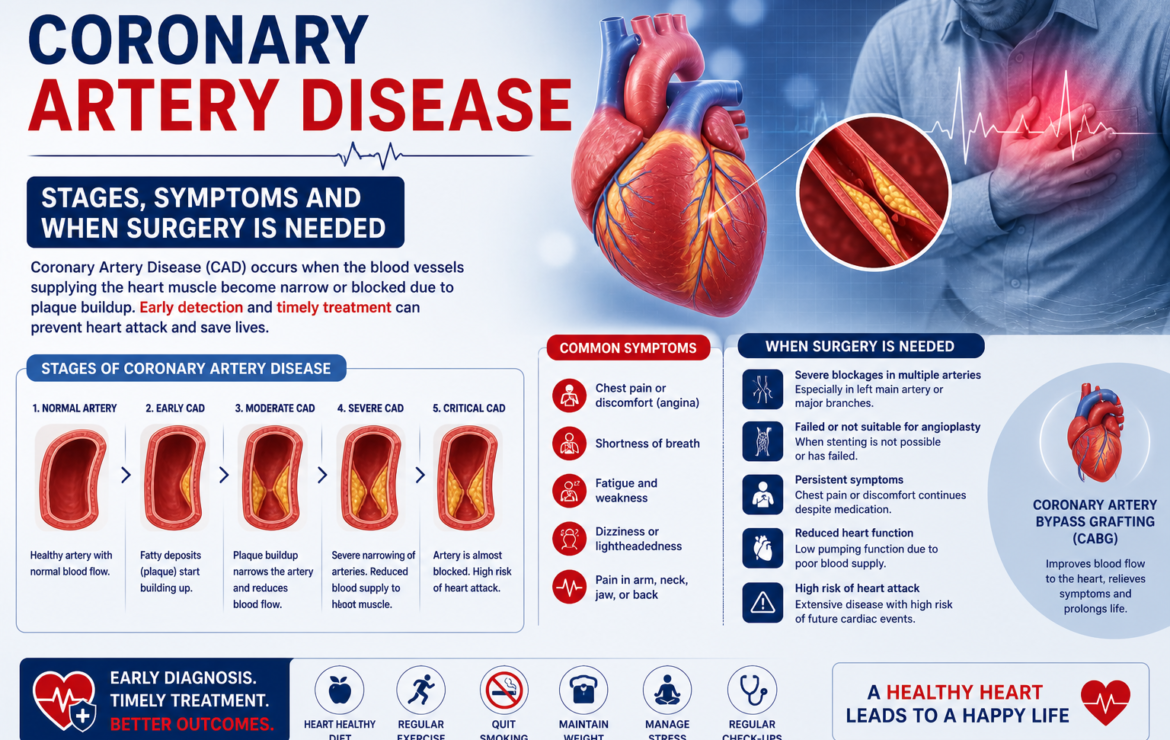 Coronary Artery Disease — Stages, Symptoms and When Surgery Is Needed