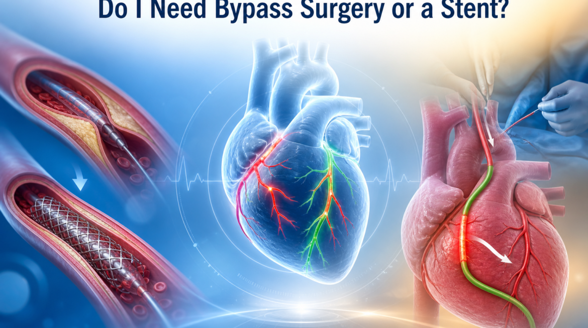 angiography shows blockage bypass or stent— Do I Need Bypass Surgery or a Stent?