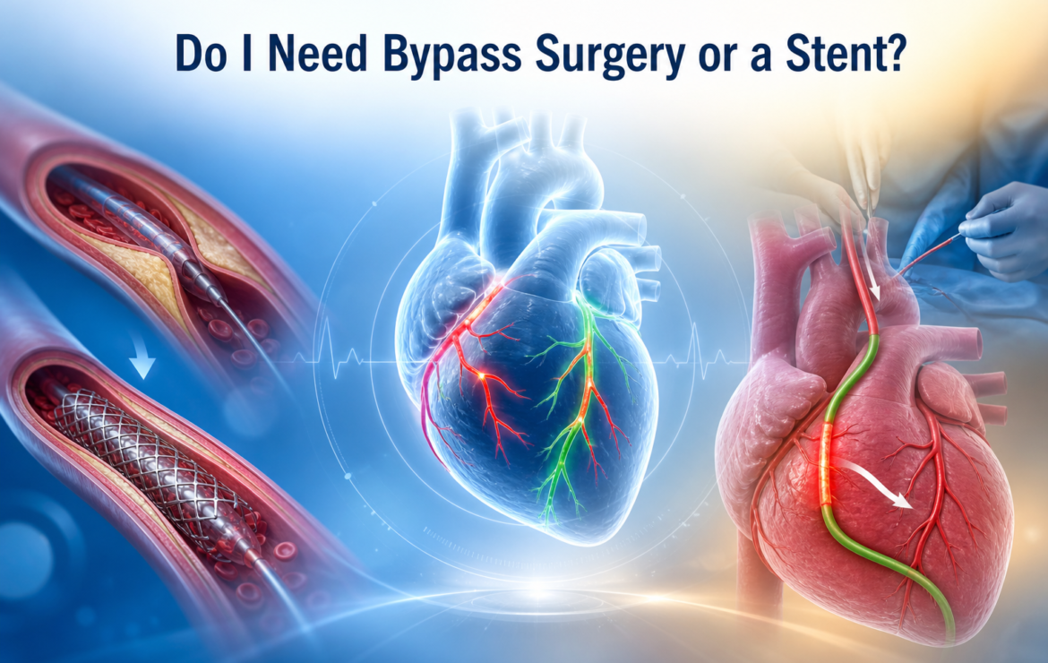 angiography shows blockage bypass or stent— Do I Need Bypass Surgery or a Stent?