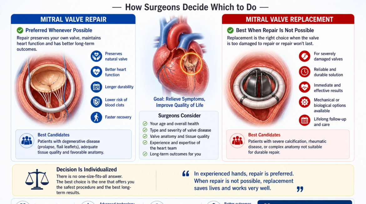 mitral valve repair vs replacement India— How Surgeons Decide Which to Do