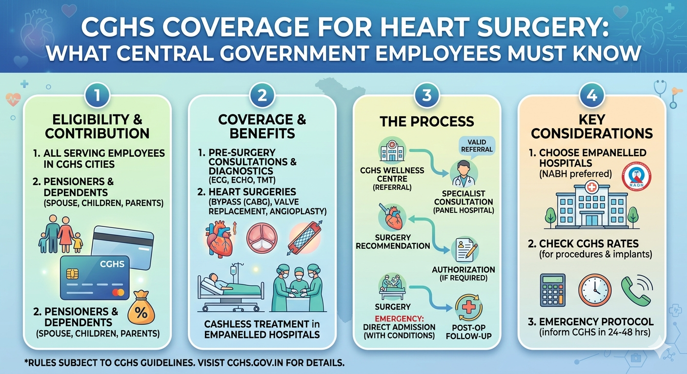 CGHS Coverage for Heart Surgery — What Central Government Employees Must Know