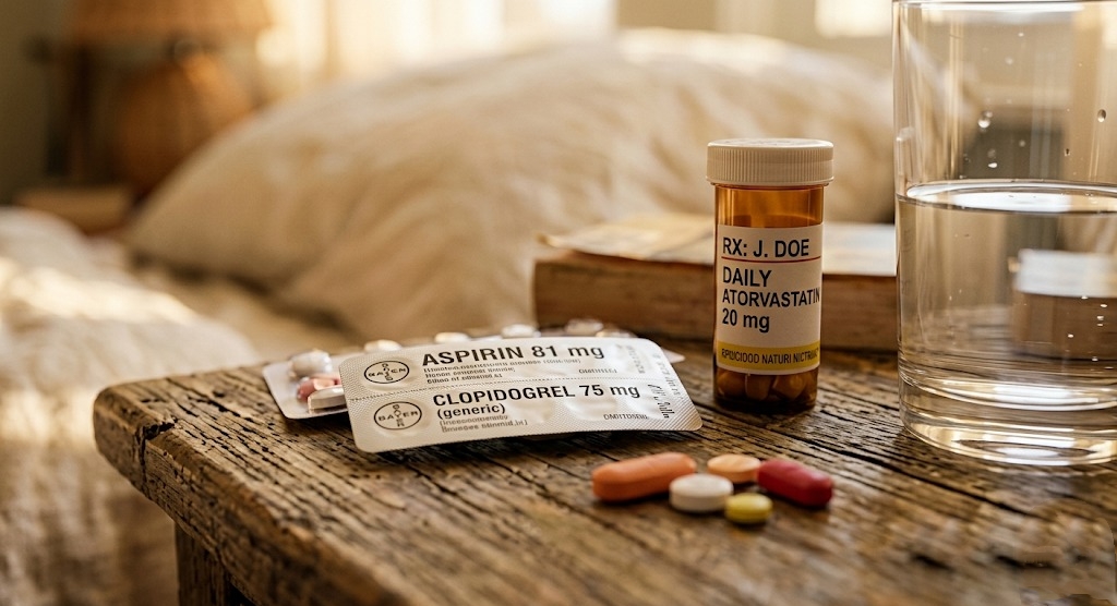 Medications preventing the severe side effects of angioplasty stent.