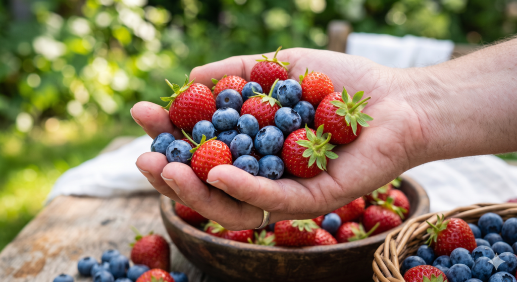 Antioxidant-rich berries for cardiovascular health.