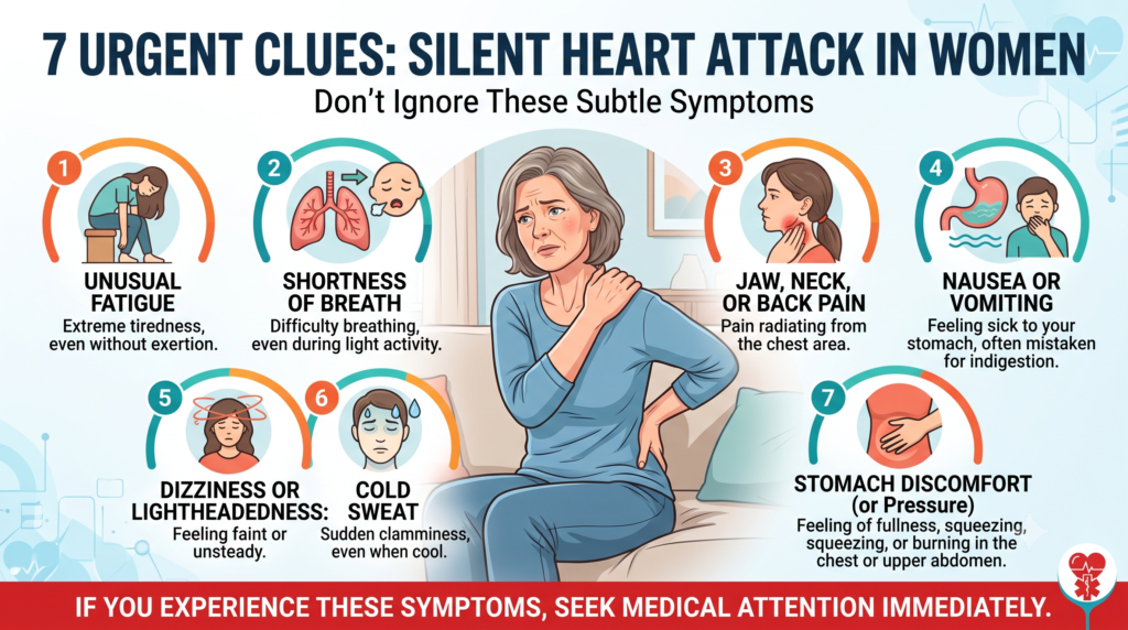 signs of silent heart attack in women